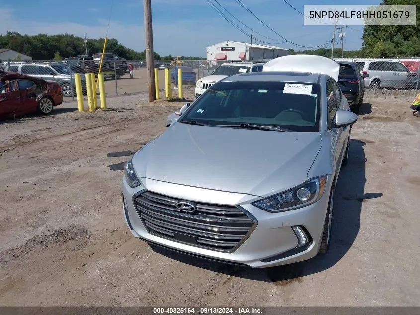 2017 Hyundai Elantra Se/Value/Limited VIN: 5NPD84LF8HH051679 Lot: 40325164