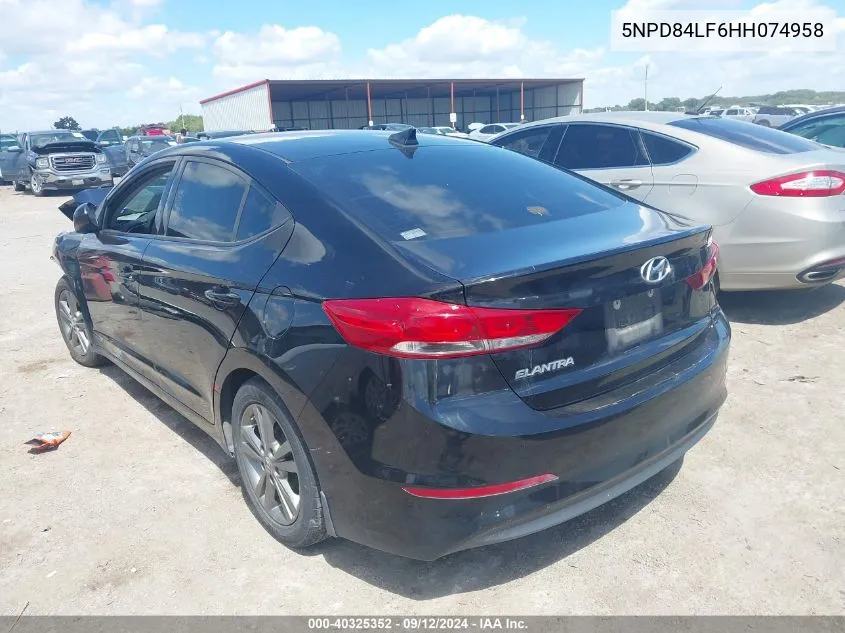 5NPD84LF6HH074958 2017 Hyundai Elantra Se/Value/Limited