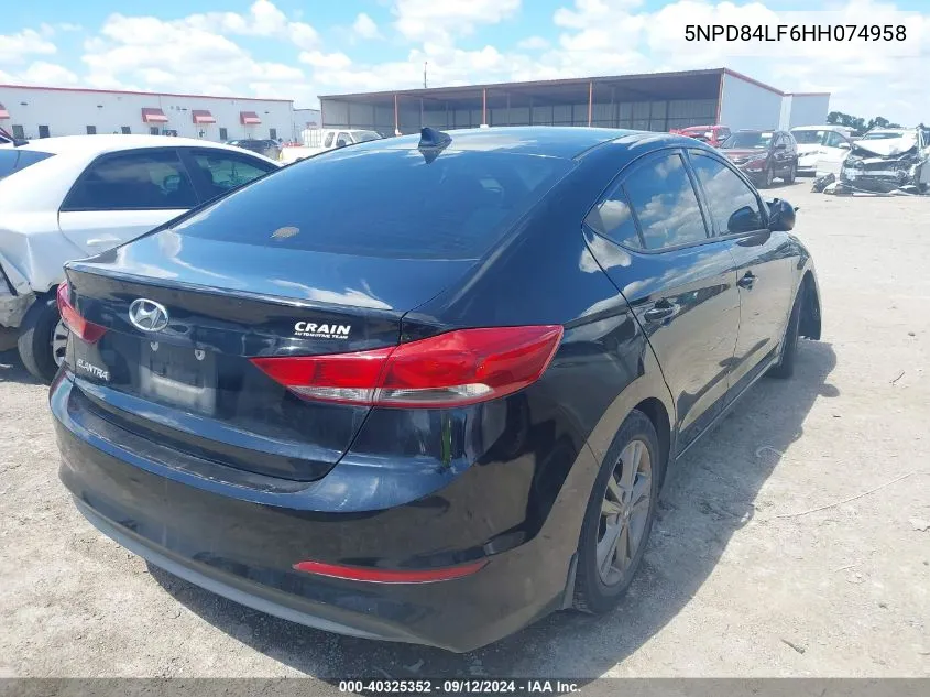 5NPD84LF6HH074958 2017 Hyundai Elantra Se/Value/Limited