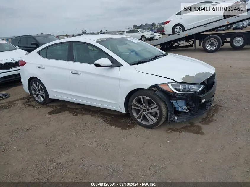 5NPD84LF6HH030460 2017 Hyundai Elantra Limited