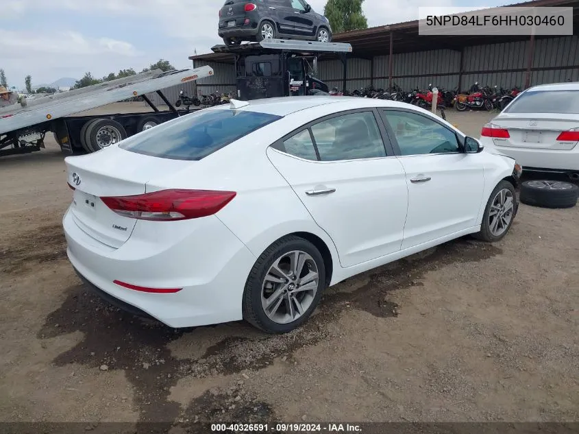 5NPD84LF6HH030460 2017 Hyundai Elantra Limited