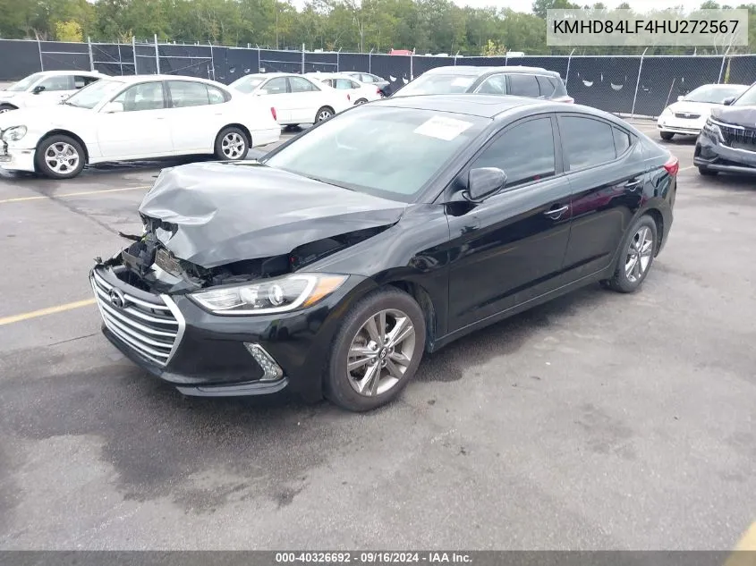 2017 Hyundai Elantra Value Edition VIN: KMHD84LF4HU272567 Lot: 40326692