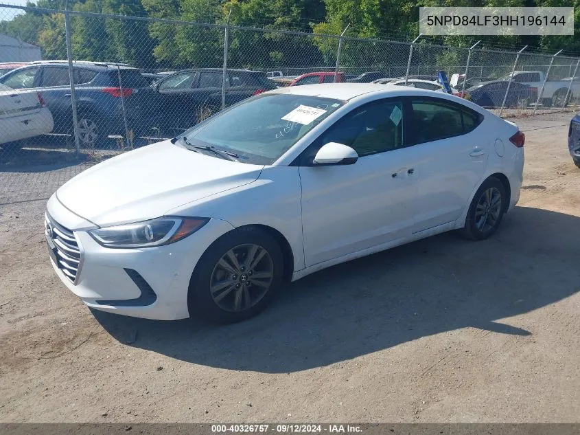 5NPD84LF3HH196144 2017 Hyundai Elantra Se/Value/Limited