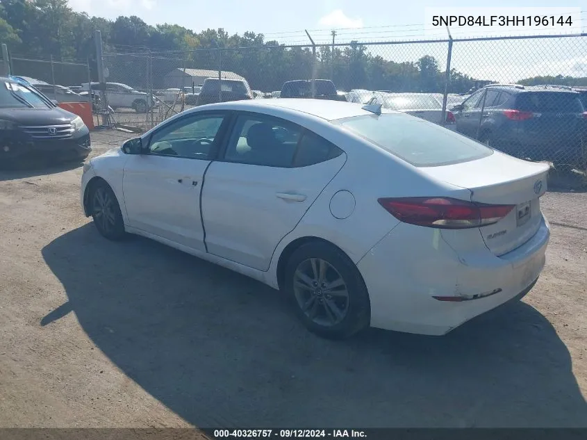 5NPD84LF3HH196144 2017 Hyundai Elantra Se/Value/Limited