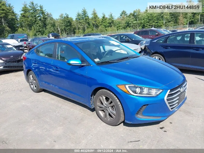 KMHD84LF2HU144859 2017 Hyundai Elantra Se