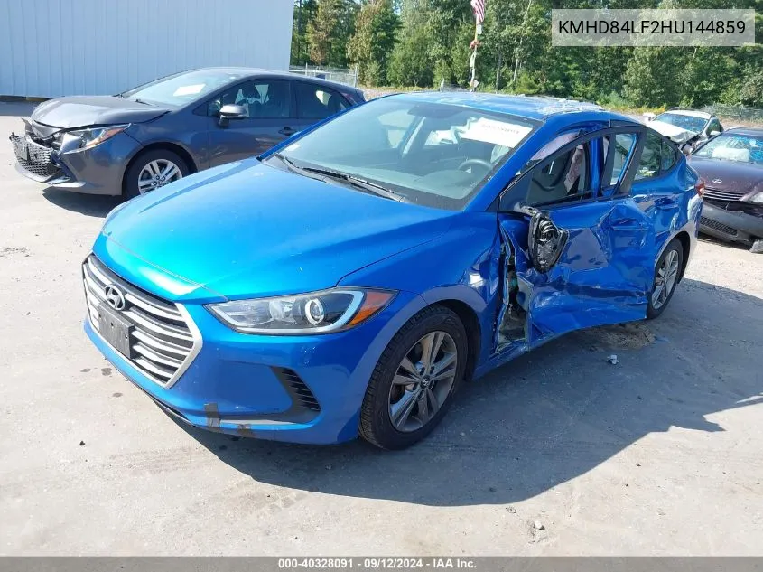 KMHD84LF2HU144859 2017 Hyundai Elantra Se