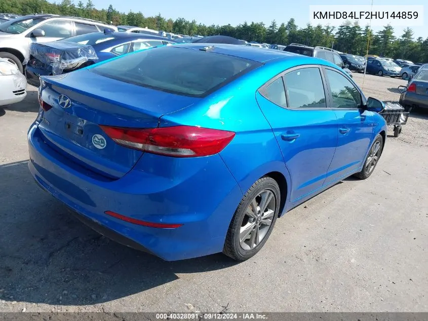 2017 Hyundai Elantra Se VIN: KMHD84LF2HU144859 Lot: 40328091