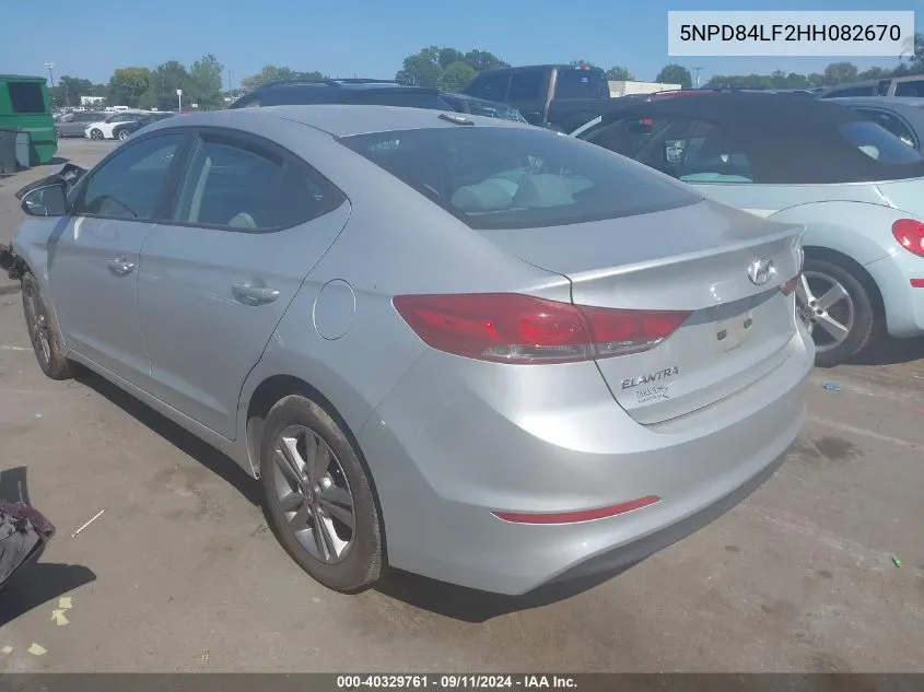 2017 Hyundai Elantra Se VIN: 5NPD84LF2HH082670 Lot: 40329761