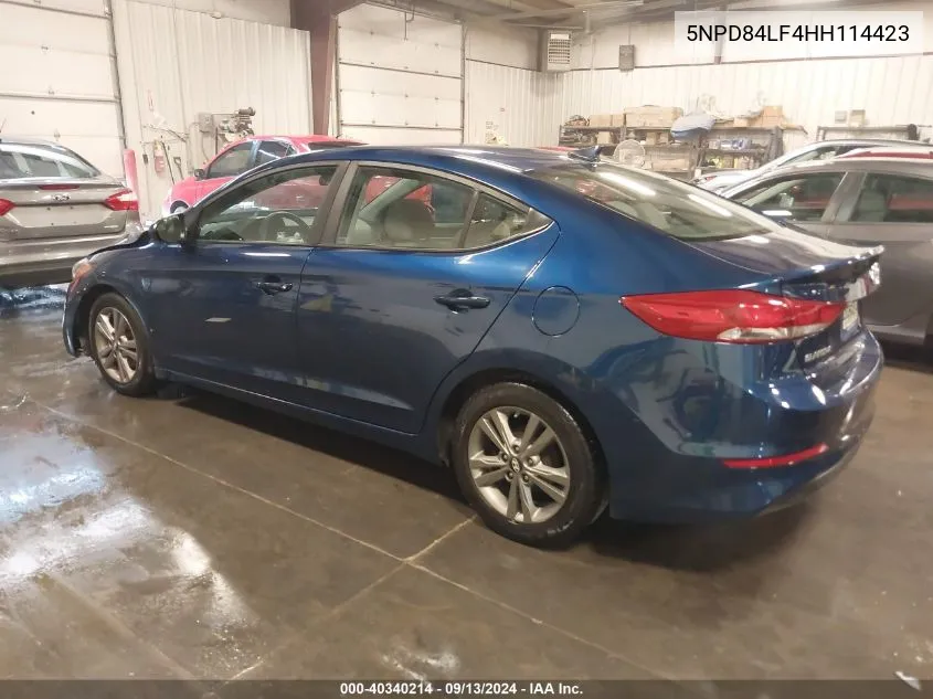 2017 Hyundai Elantra Se VIN: 5NPD84LF4HH114423 Lot: 40340214