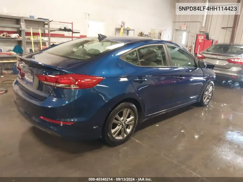 2017 Hyundai Elantra Se VIN: 5NPD84LF4HH114423 Lot: 40340214