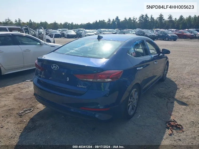 2017 Hyundai Elantra Limited VIN: 5NPD84LF4HH005623 Lot: 40341204