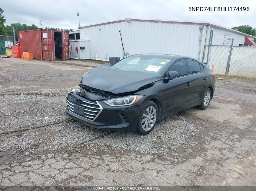 5NPD74LF8HH174496 2017 Hyundai Elantra Se