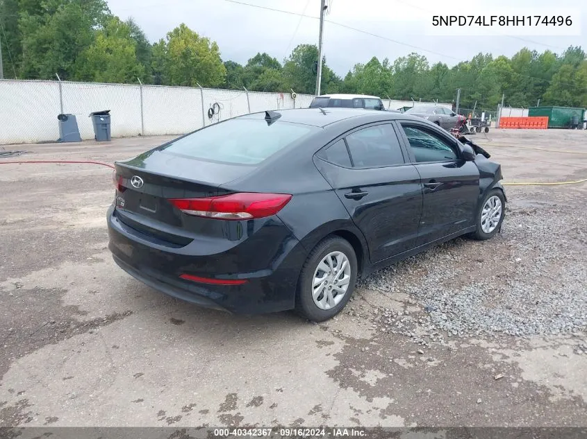 2017 Hyundai Elantra Se VIN: 5NPD74LF8HH174496 Lot: 40342367