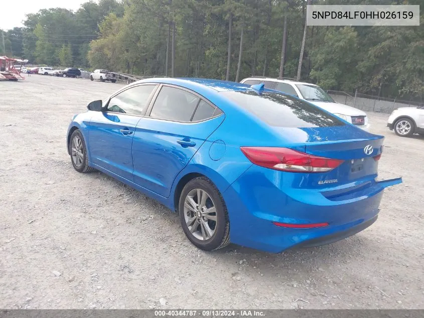 5NPD84LF0HH026159 2017 Hyundai Elantra Se/Value/Limited