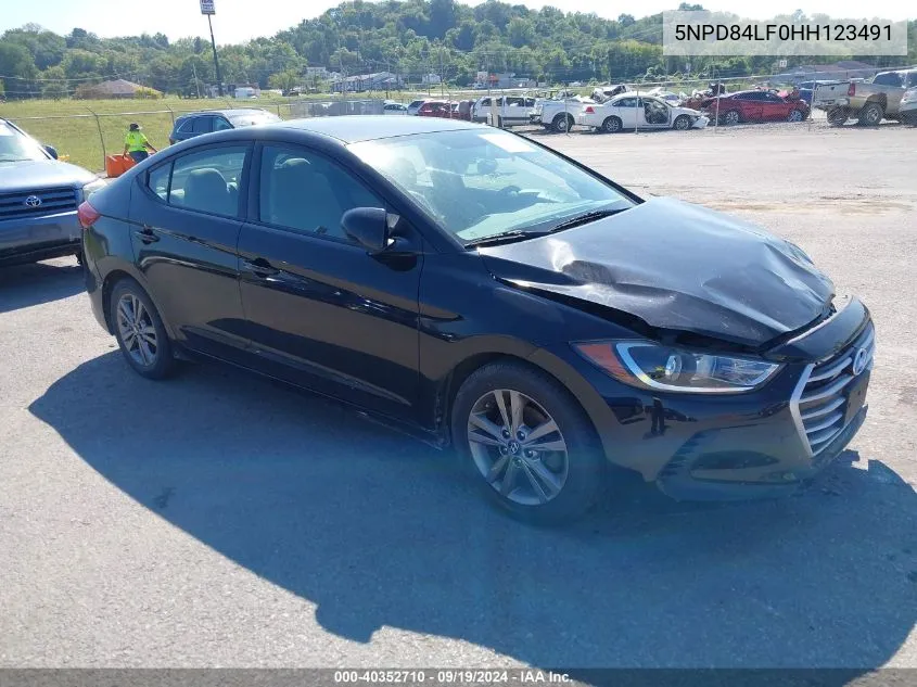 2017 Hyundai Elantra Se VIN: 5NPD84LF0HH123491 Lot: 40352710