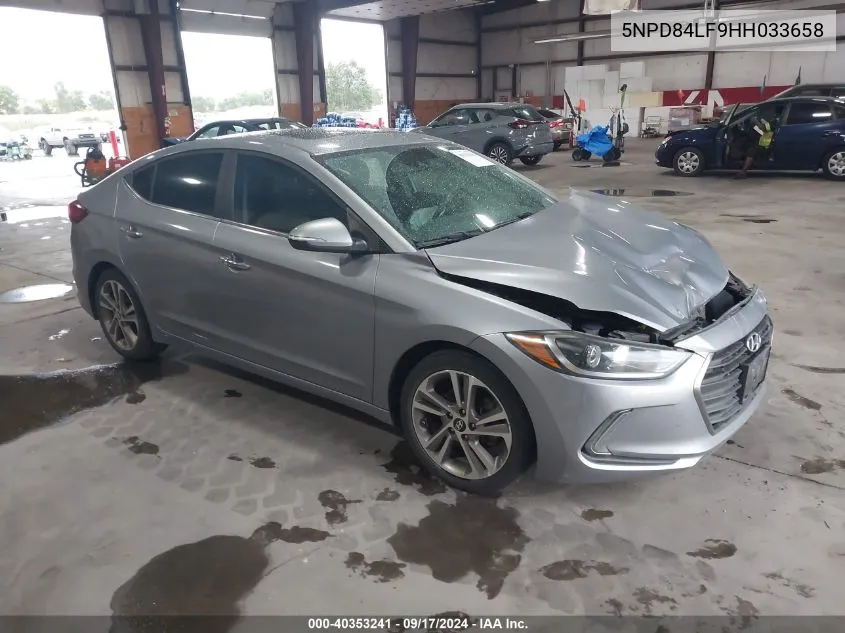 5NPD84LF9HH033658 2017 Hyundai Elantra Limited