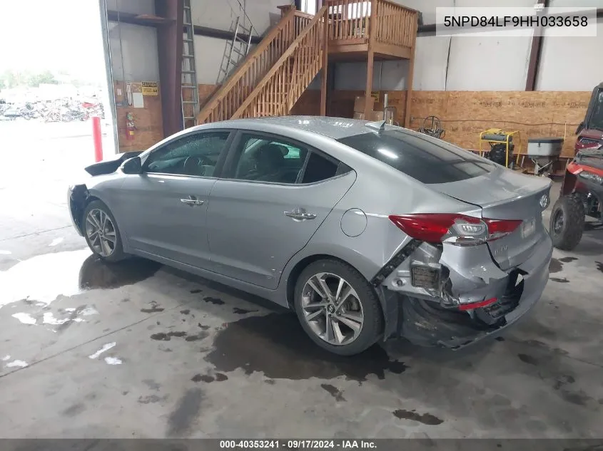 5NPD84LF9HH033658 2017 Hyundai Elantra Limited