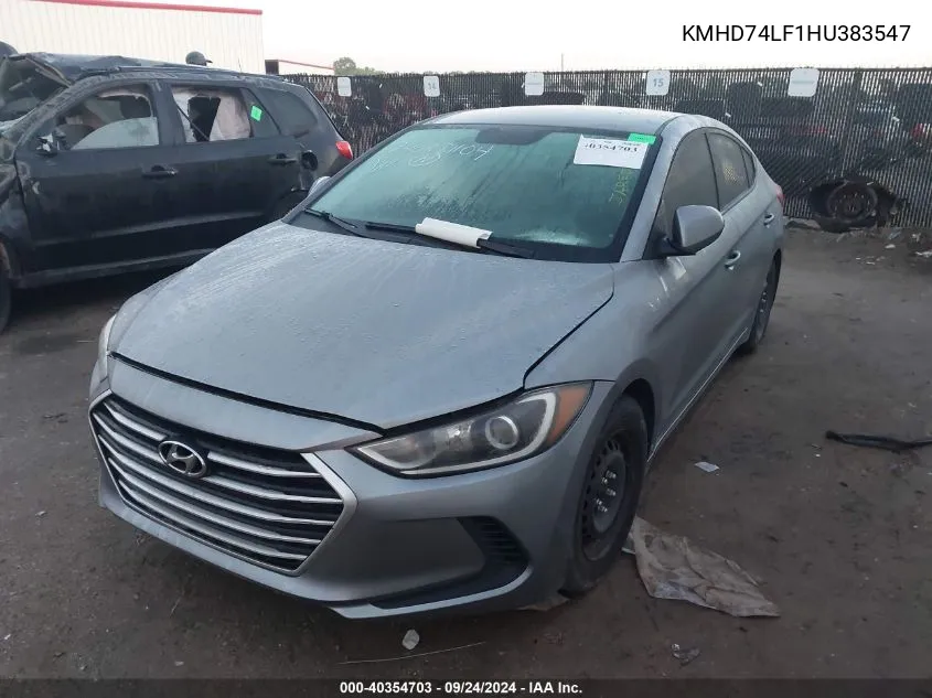 2017 Hyundai Elantra Se VIN: KMHD74LF1HU383547 Lot: 40354703