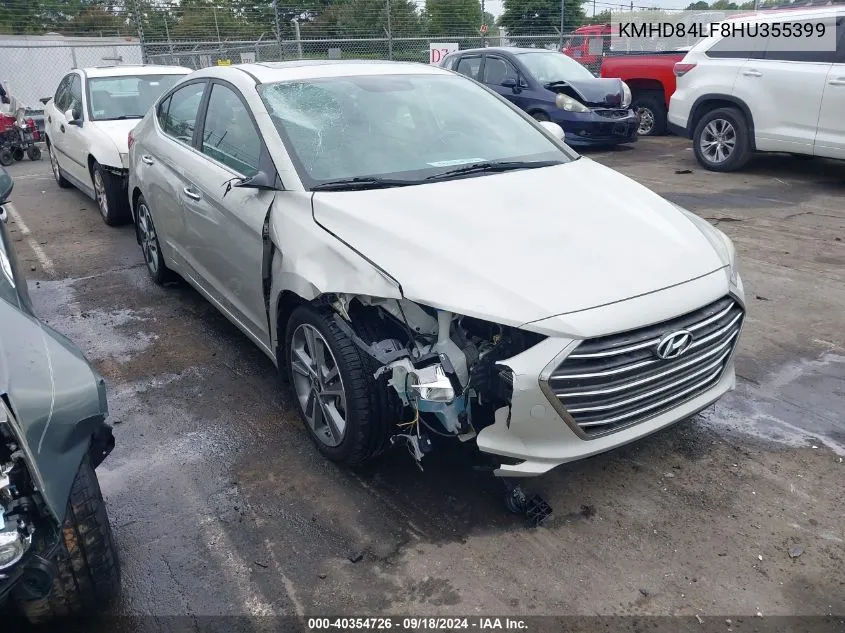 KMHD84LF8HU355399 2017 Hyundai Elantra Limited