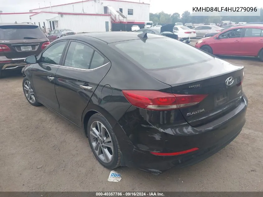 2017 Hyundai Elantra Limited VIN: KMHD84LF4HU279096 Lot: 40357786