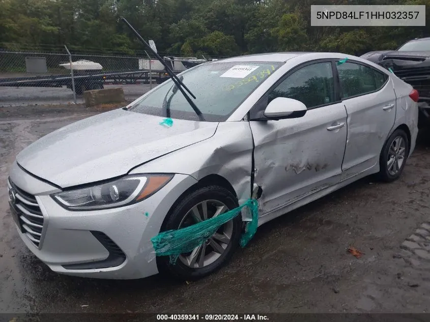 2017 Hyundai Elantra Se VIN: 5NPD84LF1HH032357 Lot: 40359341