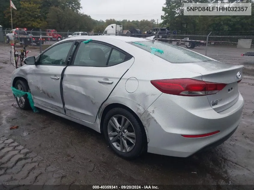 2017 Hyundai Elantra Se VIN: 5NPD84LF1HH032357 Lot: 40359341