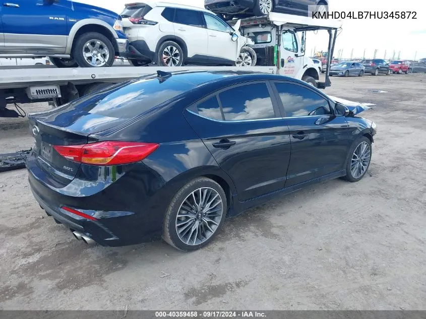 2017 Hyundai Elantra Sport VIN: KMHD04LB7HU345872 Lot: 40359458