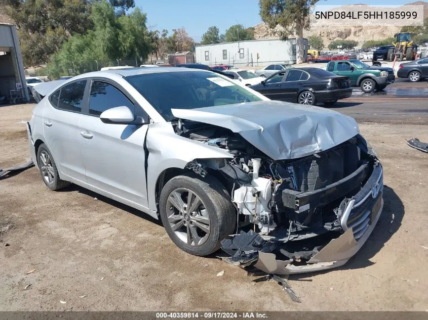 2017 Hyundai Elantra Value Edition VIN: 5NPD84LF5HH185999 Lot: 40359814