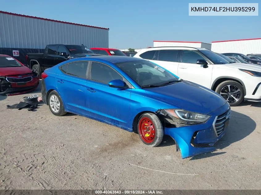 2017 Hyundai Elantra Se VIN: KMHD74LF2HU395299 Lot: 40363843