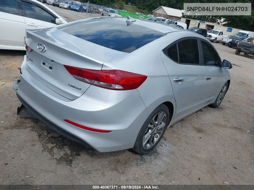 5NPD84LF9HH024703 2017 Hyundai Elantra Limited