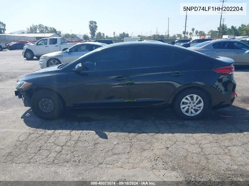 5NPD74LF1HH202204 2017 Hyundai Elantra Se