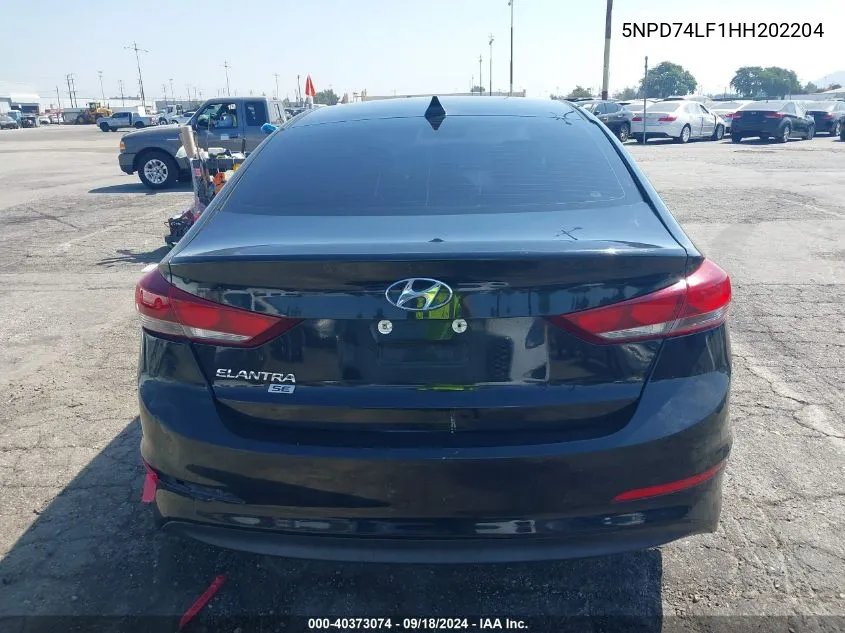 5NPD74LF1HH202204 2017 Hyundai Elantra Se