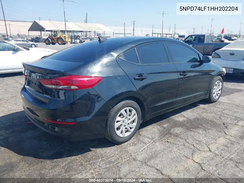 5NPD74LF1HH202204 2017 Hyundai Elantra Se