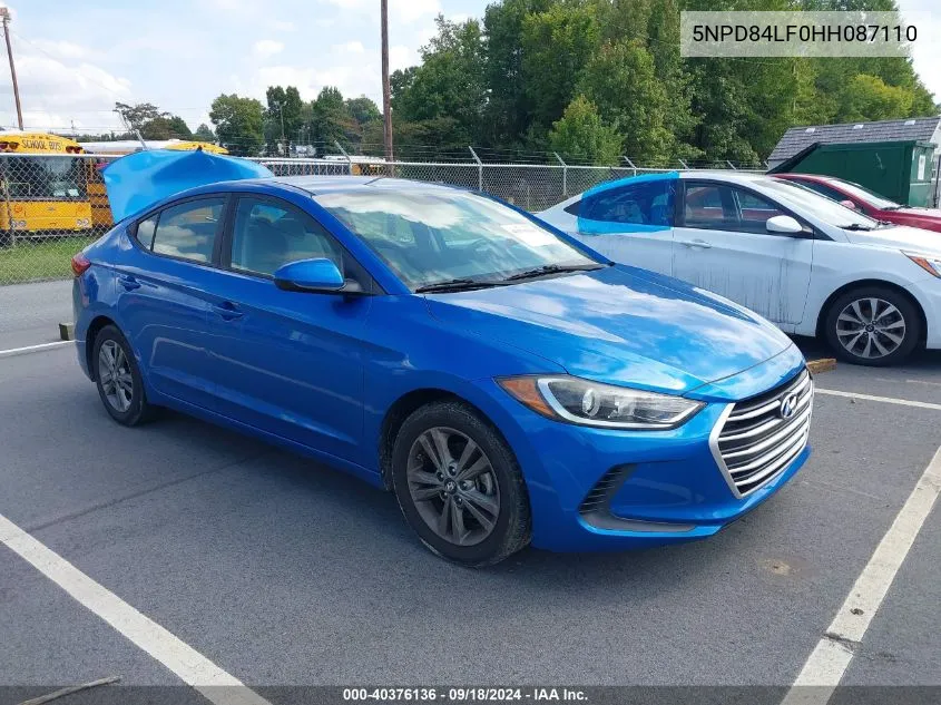 2017 Hyundai Elantra Se VIN: 5NPD84LF0HH087110 Lot: 40376136