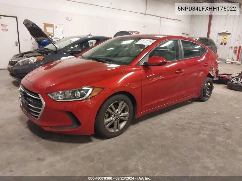 2017 Hyundai Elantra Se VIN: 5NPD84LFXHH176022 Lot: 40378380