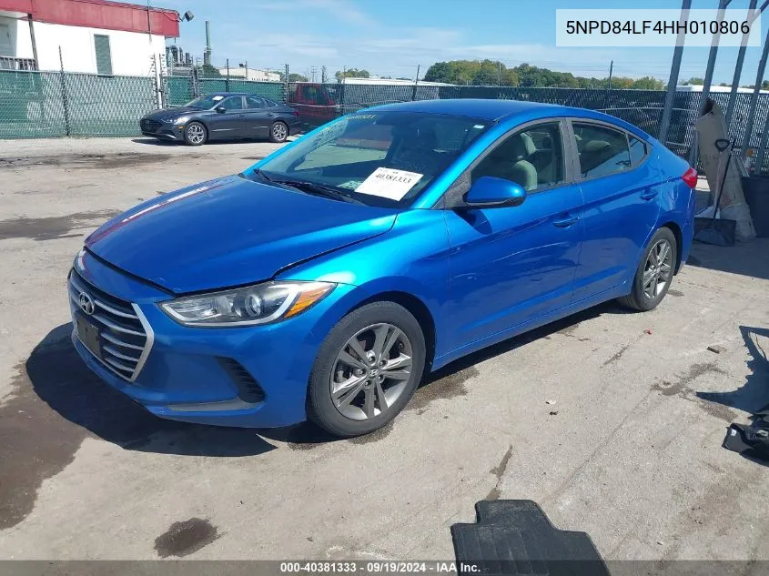 5NPD84LF4HH010806 2017 Hyundai Elantra Se