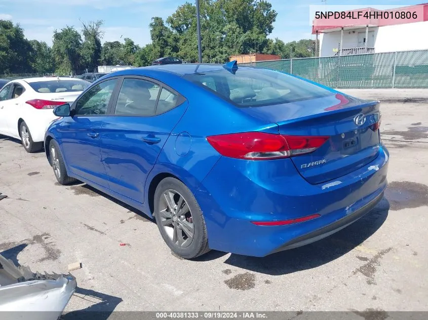 5NPD84LF4HH010806 2017 Hyundai Elantra Se