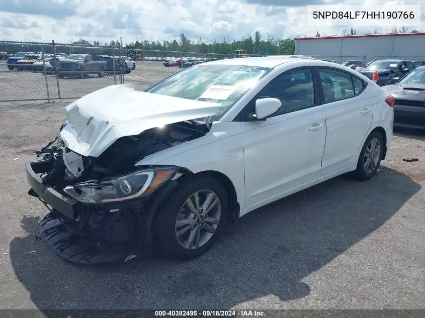 2017 Hyundai Elantra Se VIN: 5NPD84LF7HH190766 Lot: 40382495