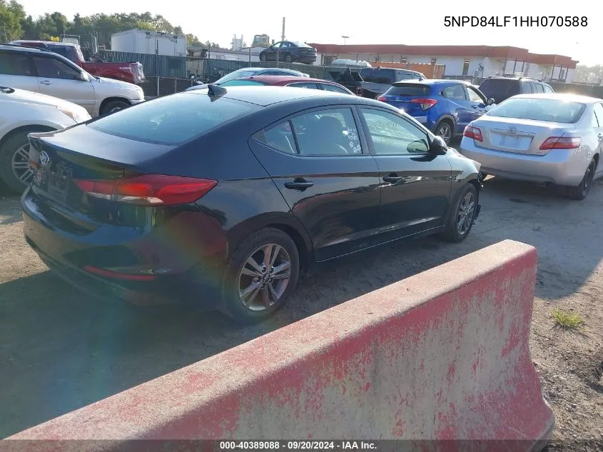 5NPD84LF1HH070588 2017 Hyundai Elantra Se