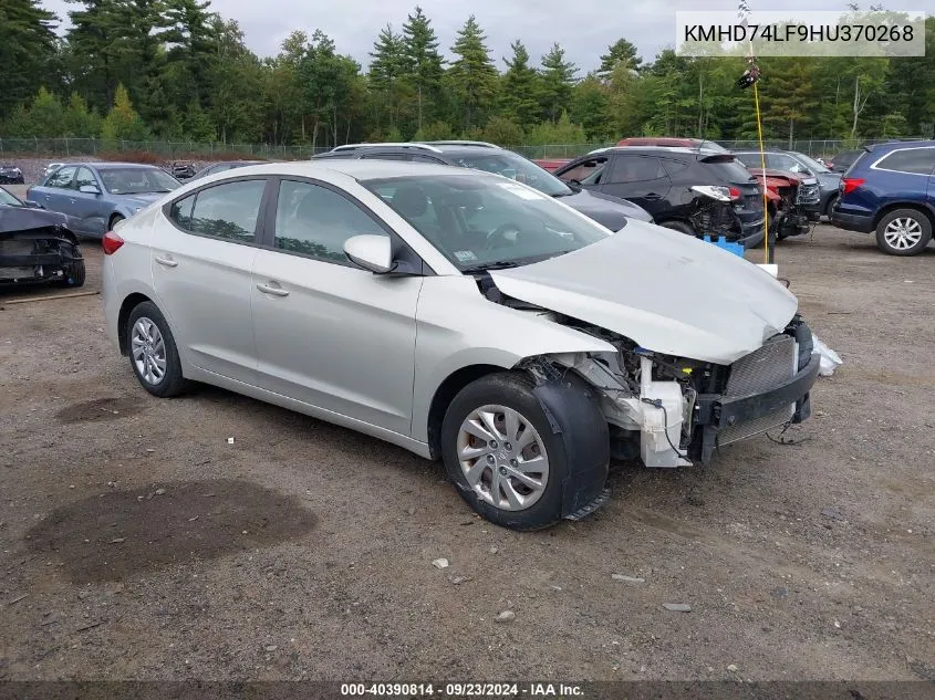 KMHD74LF9HU370268 2017 Hyundai Elantra Se