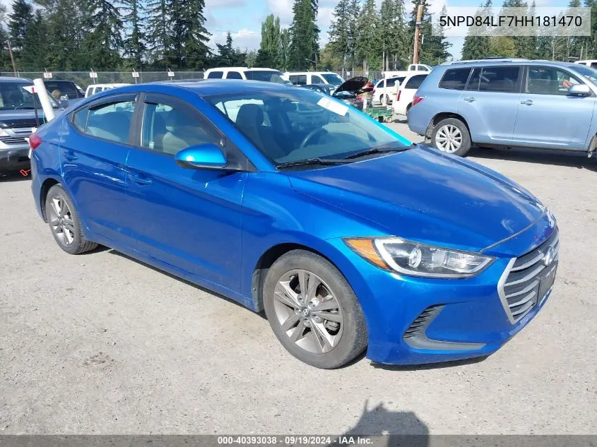 5NPD84LF7HH181470 2017 Hyundai Elantra Se