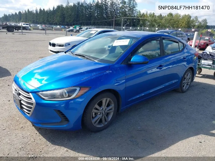 5NPD84LF7HH181470 2017 Hyundai Elantra Se