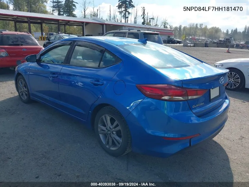 2017 Hyundai Elantra Se VIN: 5NPD84LF7HH181470 Lot: 40393038