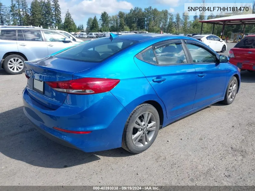 5NPD84LF7HH181470 2017 Hyundai Elantra Se