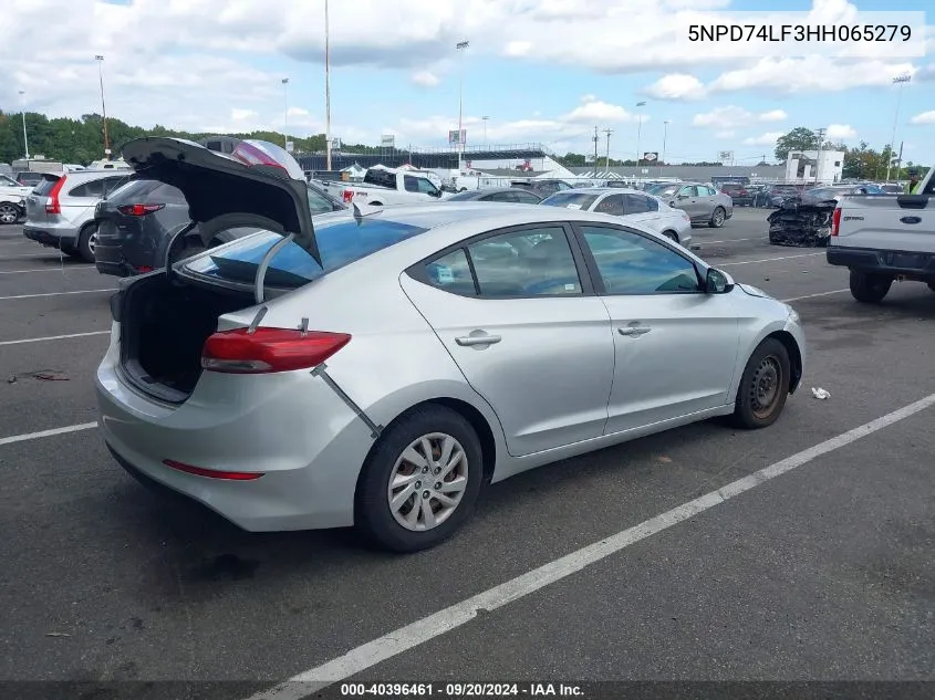 5NPD74LF3HH065279 2017 Hyundai Elantra Se