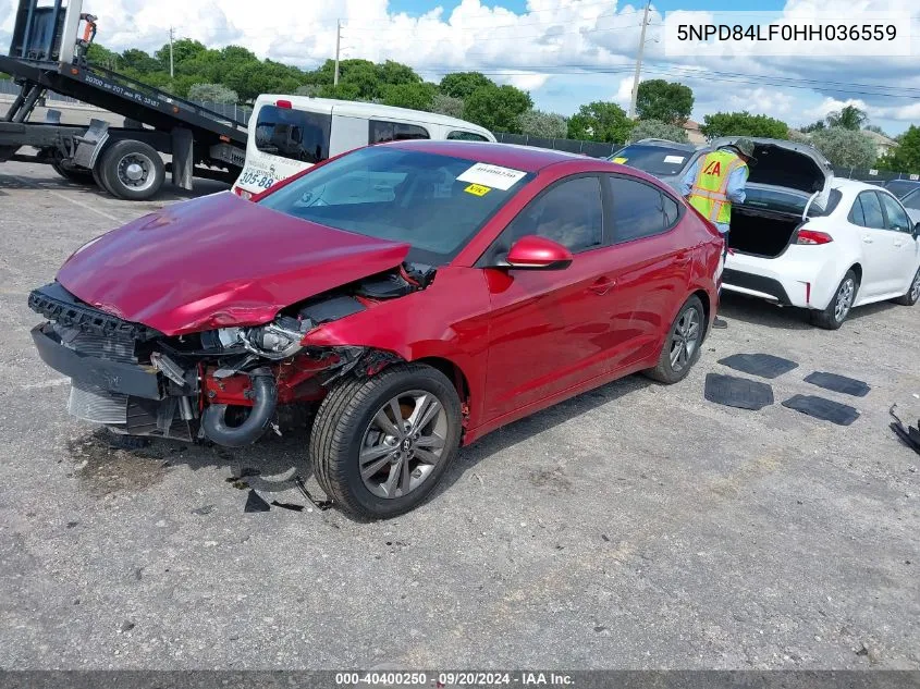 5NPD84LF0HH036559 2017 Hyundai Elantra Se