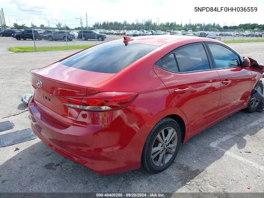 5NPD84LF0HH036559 2017 Hyundai Elantra Se