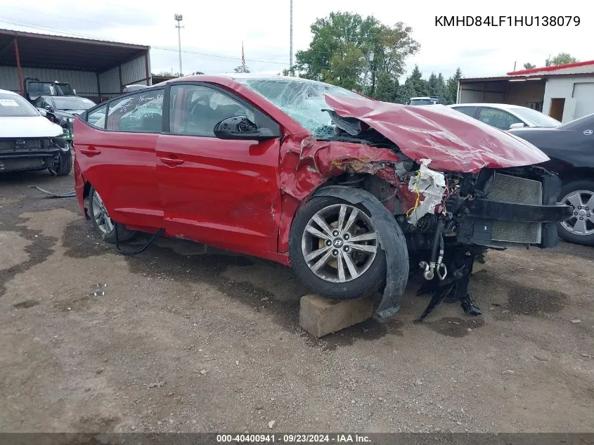 2017 Hyundai Elantra Se VIN: KMHD84LF1HU138079 Lot: 40400941