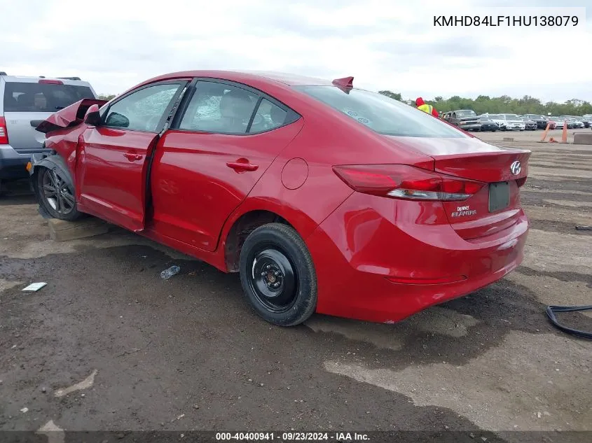 KMHD84LF1HU138079 2017 Hyundai Elantra Se