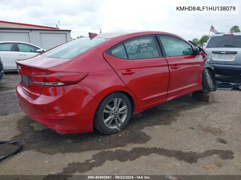 KMHD84LF1HU138079 2017 Hyundai Elantra Se